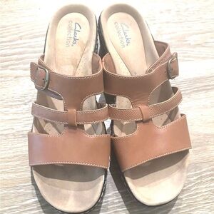 Clarks  Women's, Merliah Pearl Sandal Women's Tan Brown Sandals 10